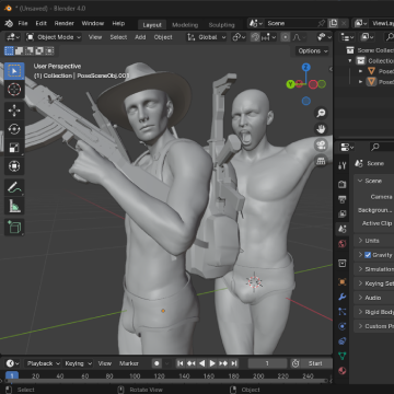 Pose Tool 3D — posing individual fingers and hands